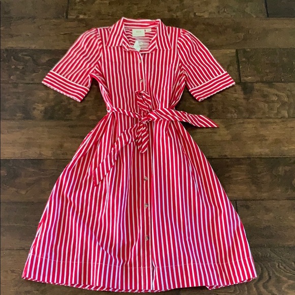 Kiana Striped Shirt Dress - Picture 2 of 4